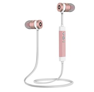 Morecome Bluetooth Wireless Stereo Headphones Waterproof Sports Headphones (Rose Gold)